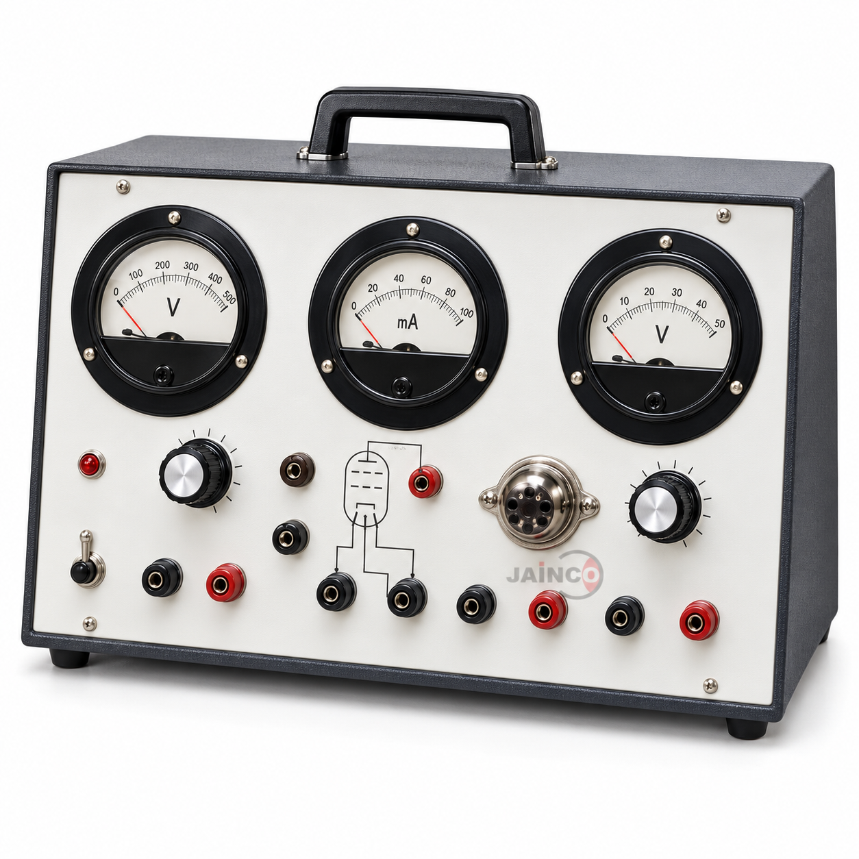 Tetrode and Pentode Valve Characteristics Apparatus with Stabelized Power Supply
